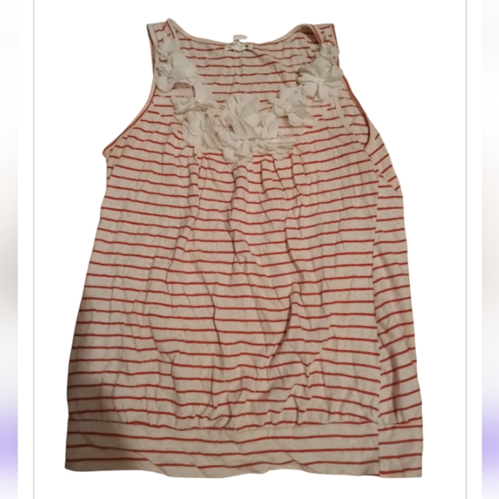 Mine Red and White Striped Tank Top